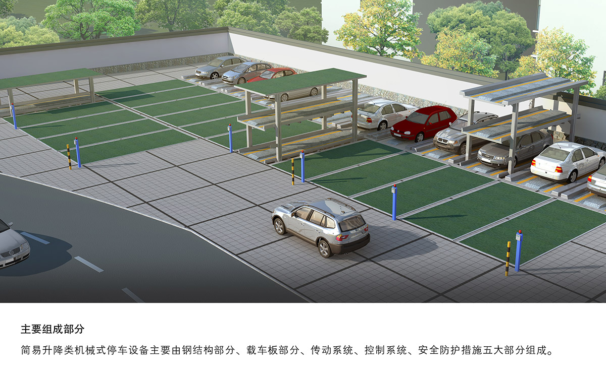 貴陽PJS2D1正一負一地坑簡易升降立體停車設備主要組成部分.jpg