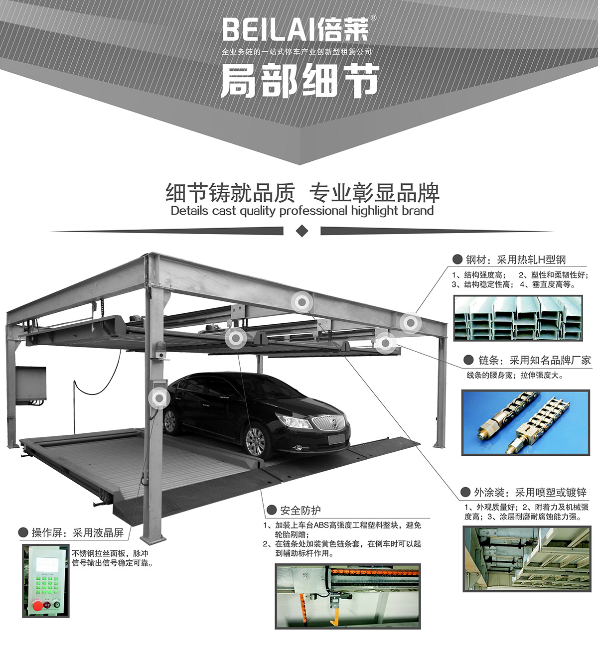 貴陽PSH2二層升降橫移立體停車設備局部細節(jié).jpg